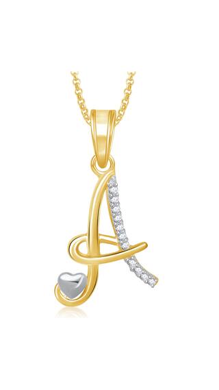 buy meenaz a letter heart pendant locket alphabet for women and