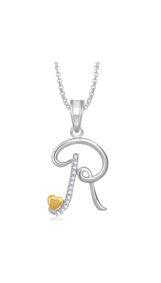 buy meenaz r letter heart pendant locket alphabet for women and