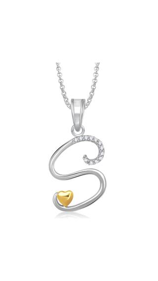 buy meenaz s letter heart pendant locket jewellery set love