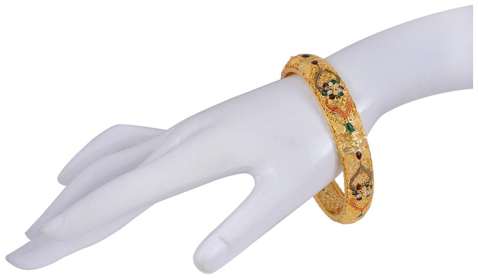 

Memoir 24KT Gold Plated Ridhi Traditional Bangles Set for Women