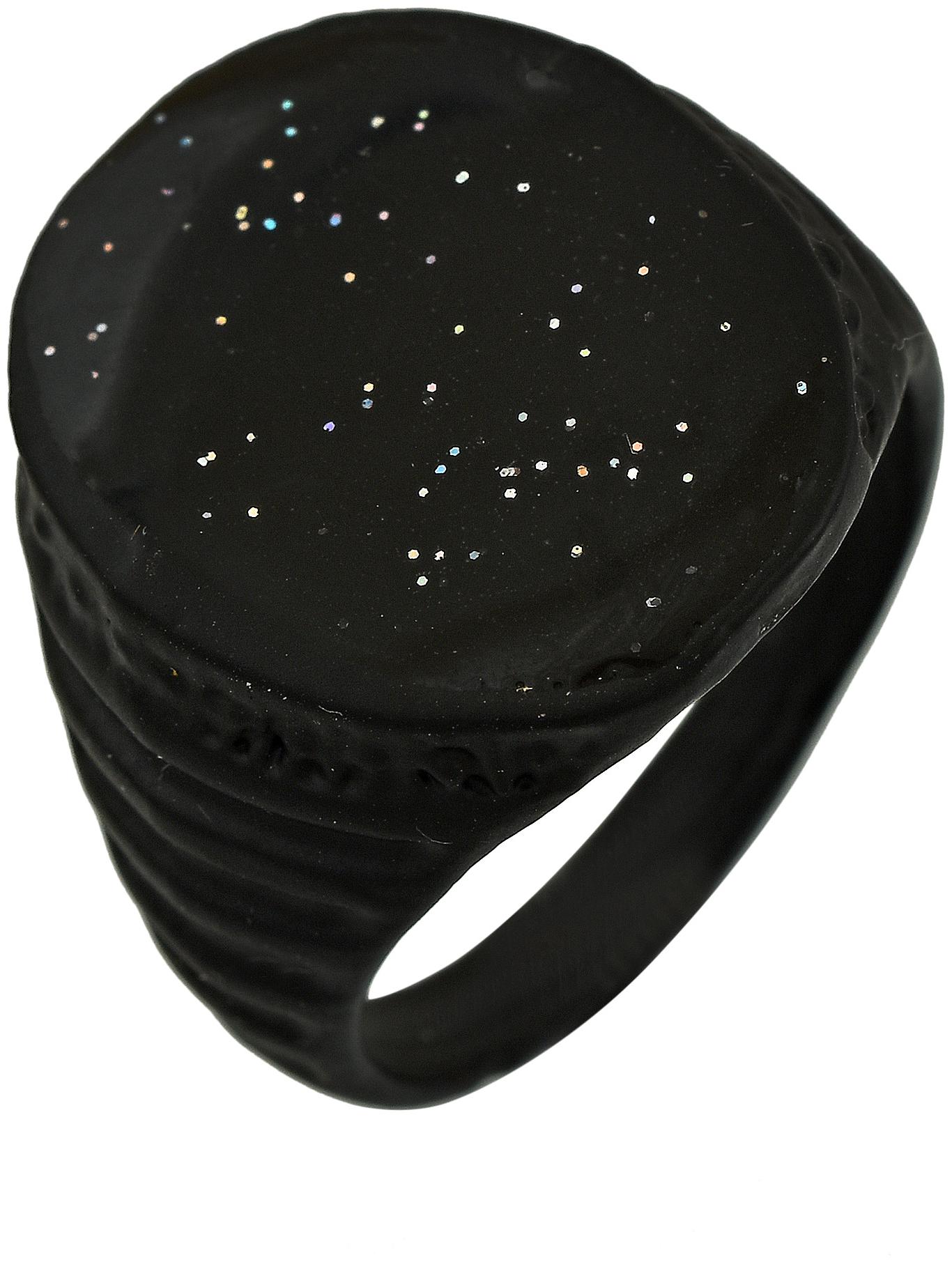 

Memoir Black Brass Snowflake glitter silky smooth Fashion finger ring Men
