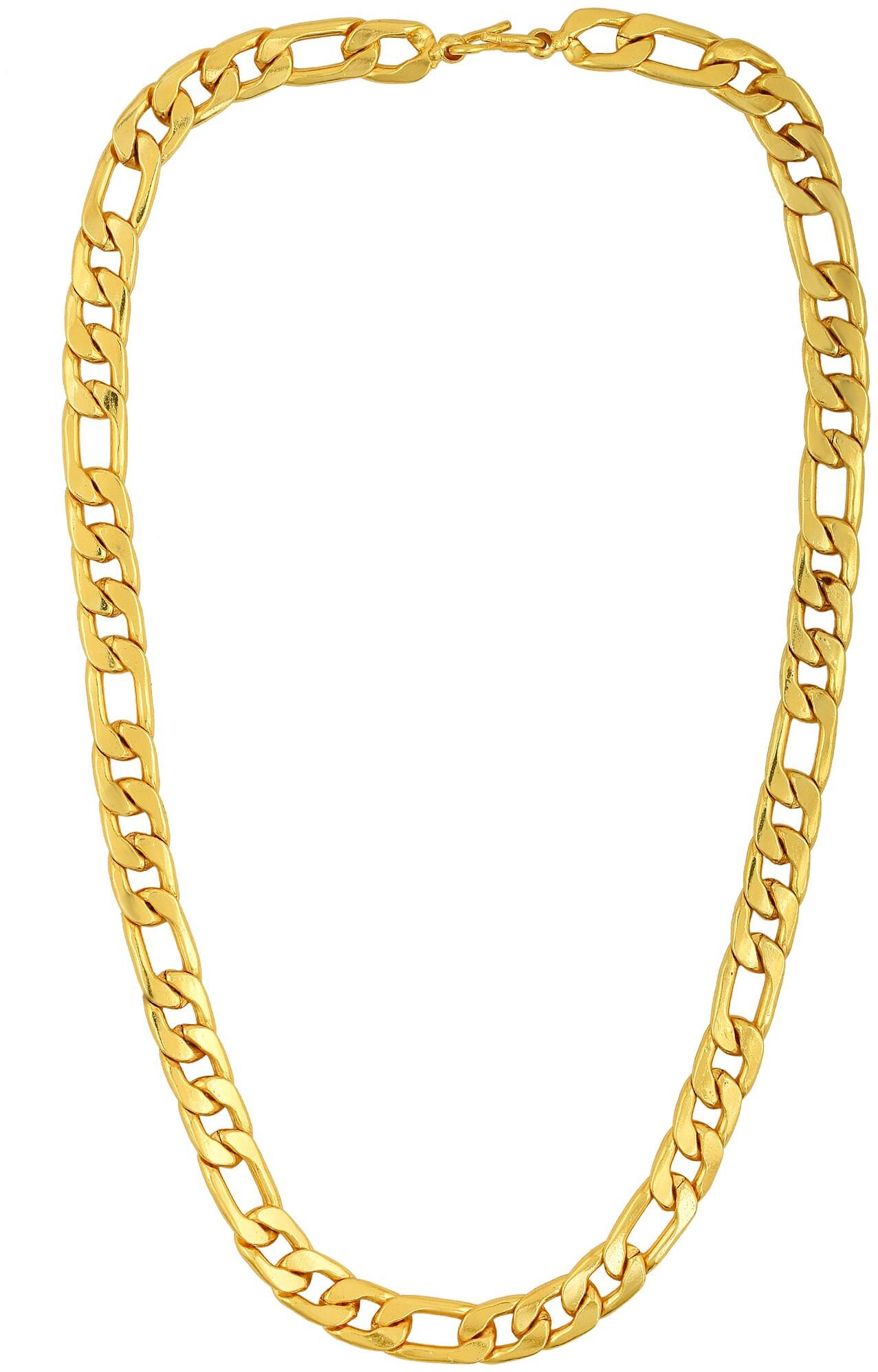

Memoir Brass Gold plated thick and heavy Figaro chain necklace Men