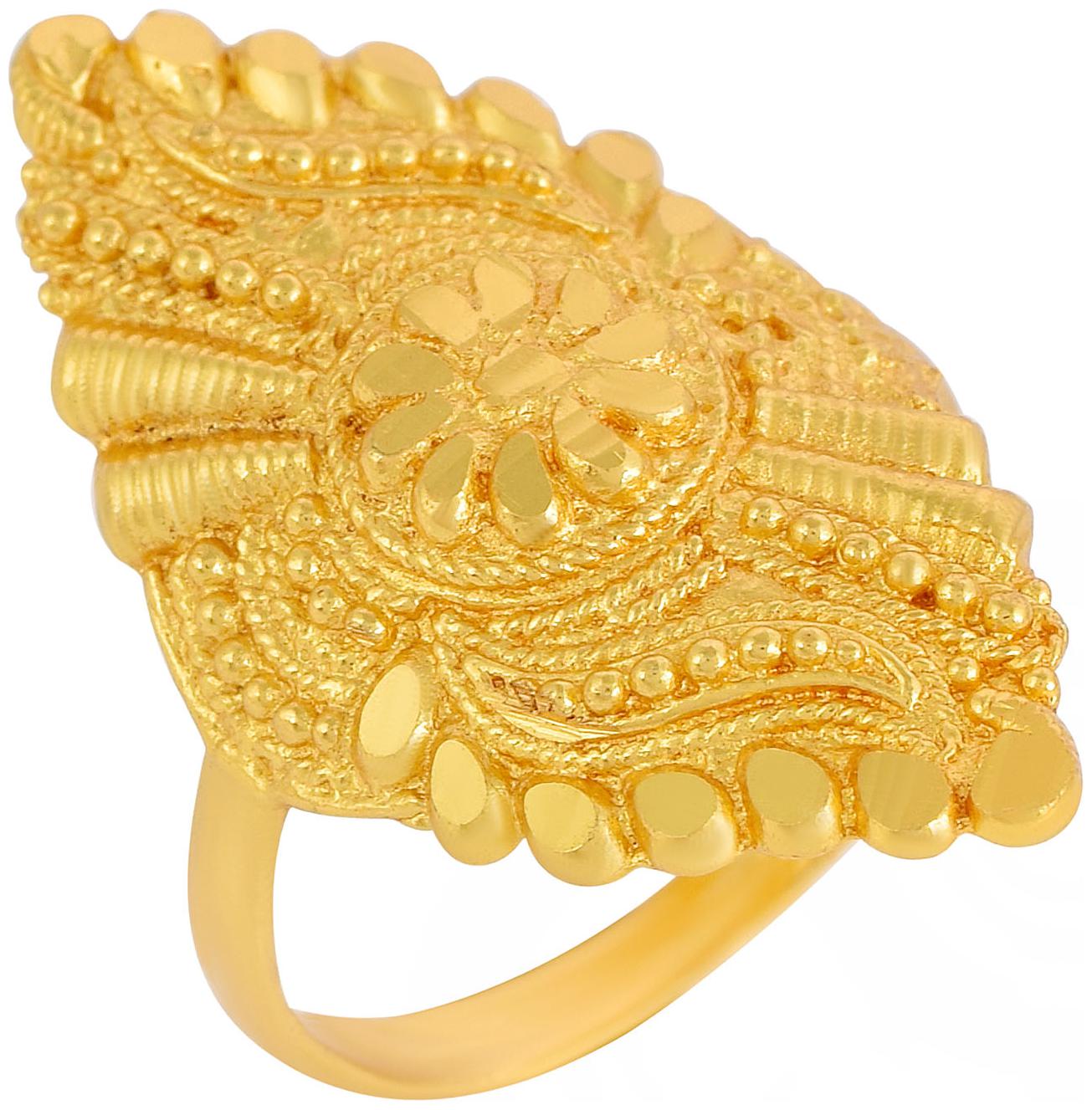 

Memoir Brass Goldplated Handmade Chilaiwork Fashion fingerring Women (ORRM6504)
