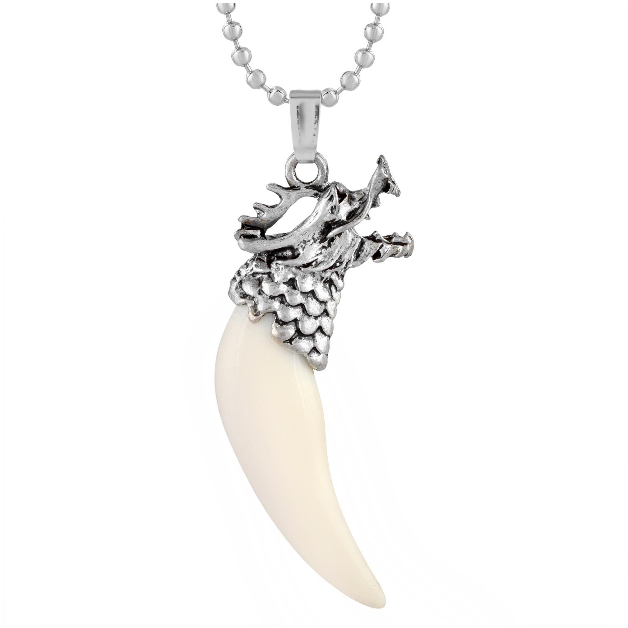 

Memoir Faux Ivory Dragon Head Fashion pendant (PCKL7656)