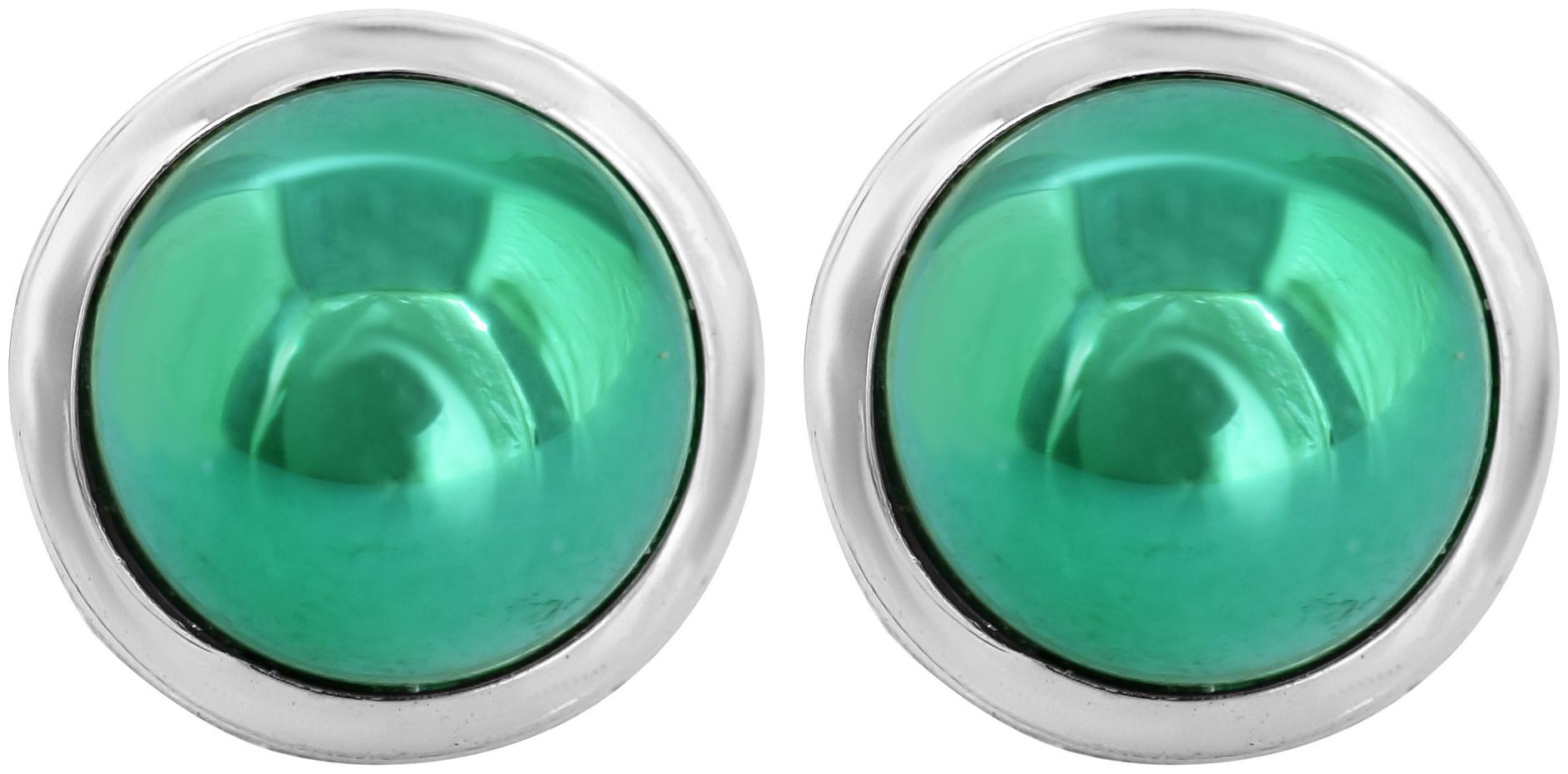 

Memoir Faux Pearl Dark Forest Green Pastel shiny coloured Stud earring fashion Women jewellery latest by Memoir