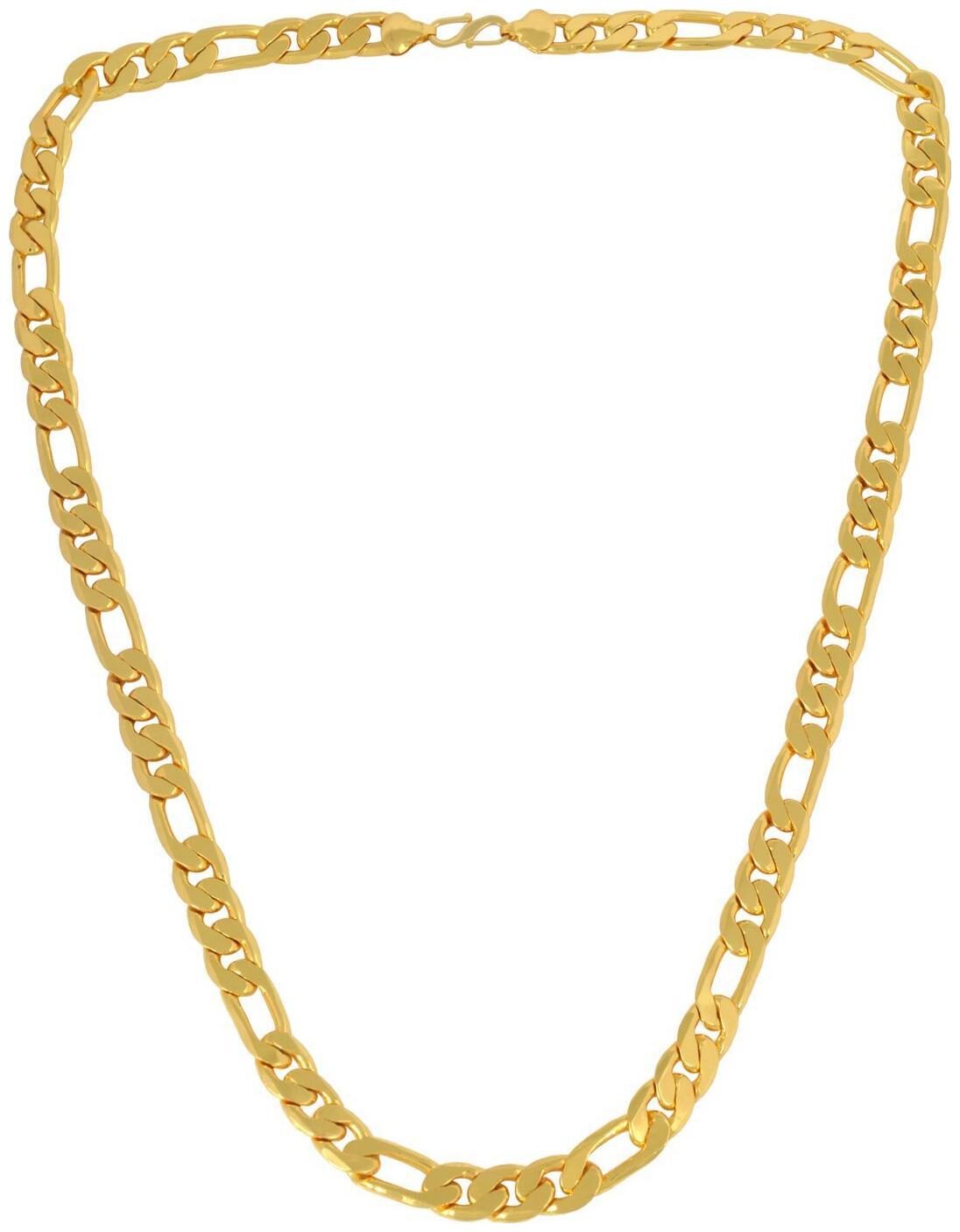 

Memoir Gold Plated Flat interlinked 20 inch 65 g Necklace Chain Sachin Chain Necklace for Men