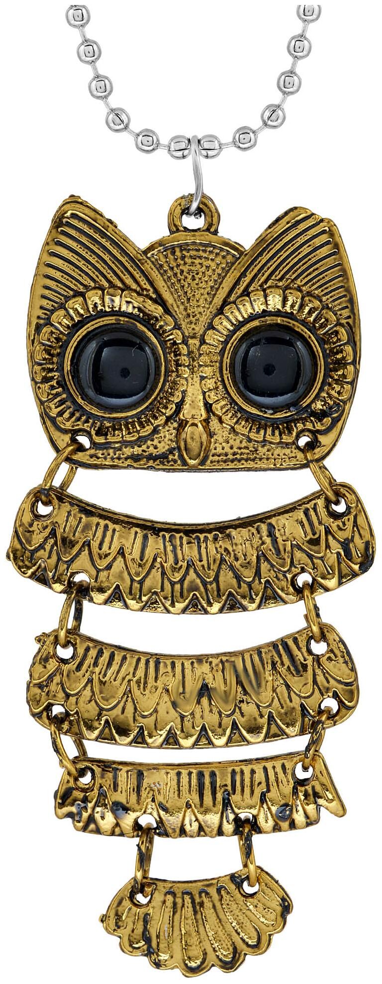 

Memoir Gold Brass Vinatge finish Owl pendant Fashion Men women