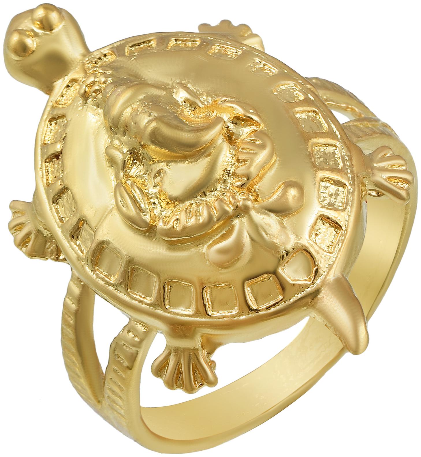 

Memoir Gold Plated Ganesh with Tortoise Shape Vaastu Fenghui Recommended Hand Crafted Free Size Adjustable Finger Ring Women Men