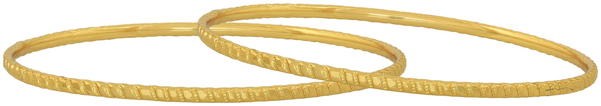 

Memoir Gold plated notching design Fashion Bangles Women Dailyuse