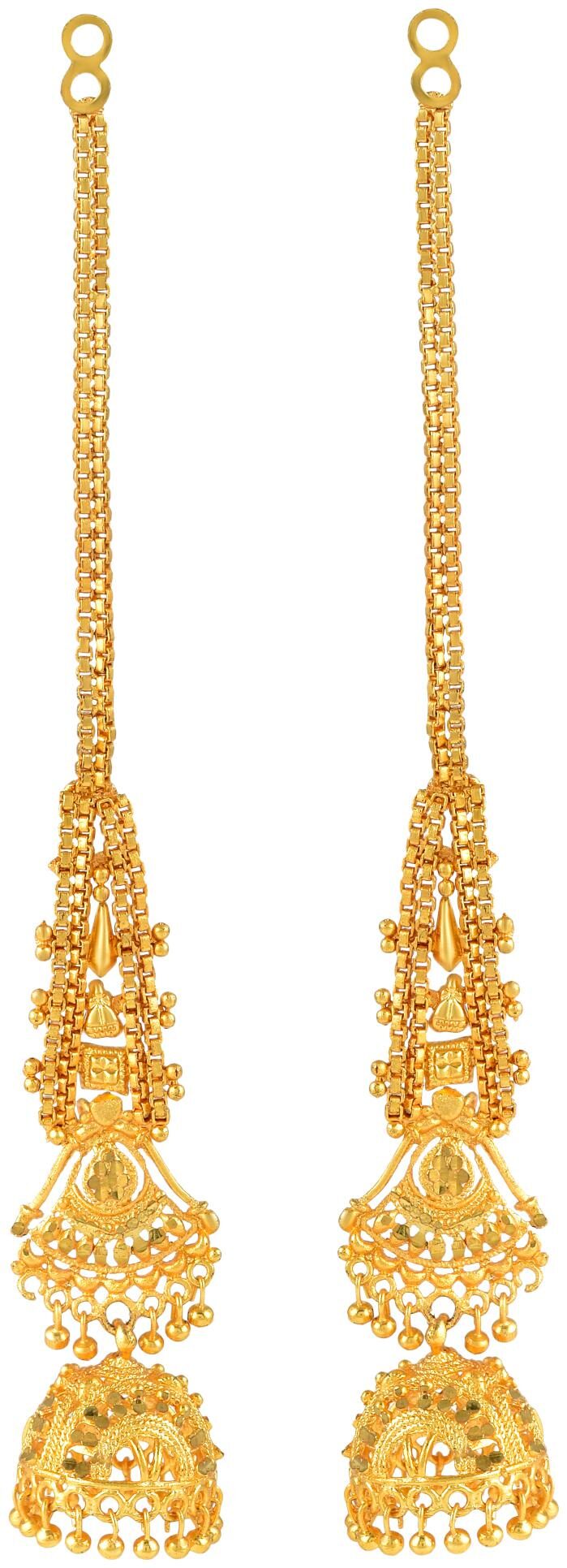 

Memoir Goldplated Handmade Patta Kan-Chain Jhumki Women (JHRM6528)
