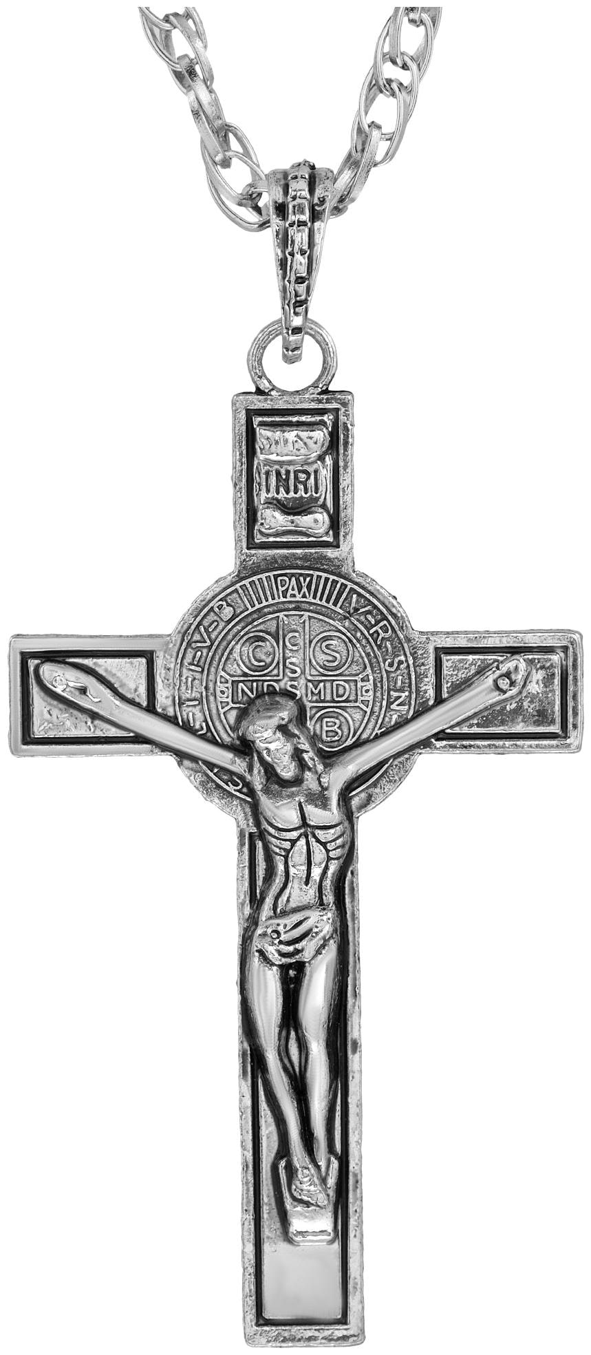 

Memoir Silver plated Long 3D Jesus image Crucifix Cross pendant Men Women Christian Jewellery