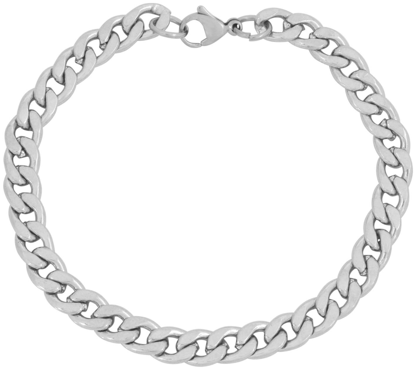 

Memoir Stainless Steel 316 L superfinish Flat Interlink 8 Inch Bracelet For Men
