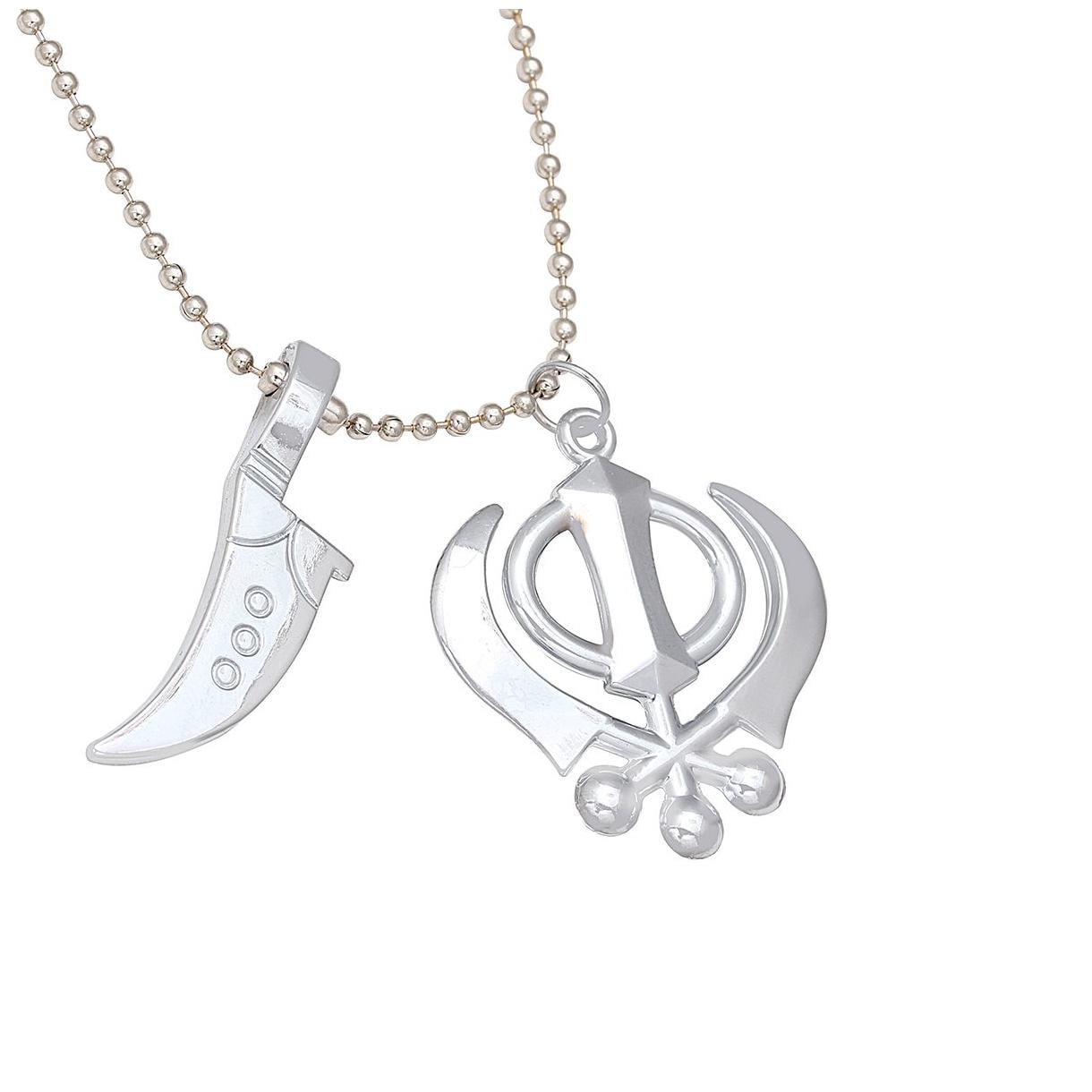 

Memoir Stainless Steel Khanda Kripan Sardar Punjabi Sikh Chain Pendant Jewellery