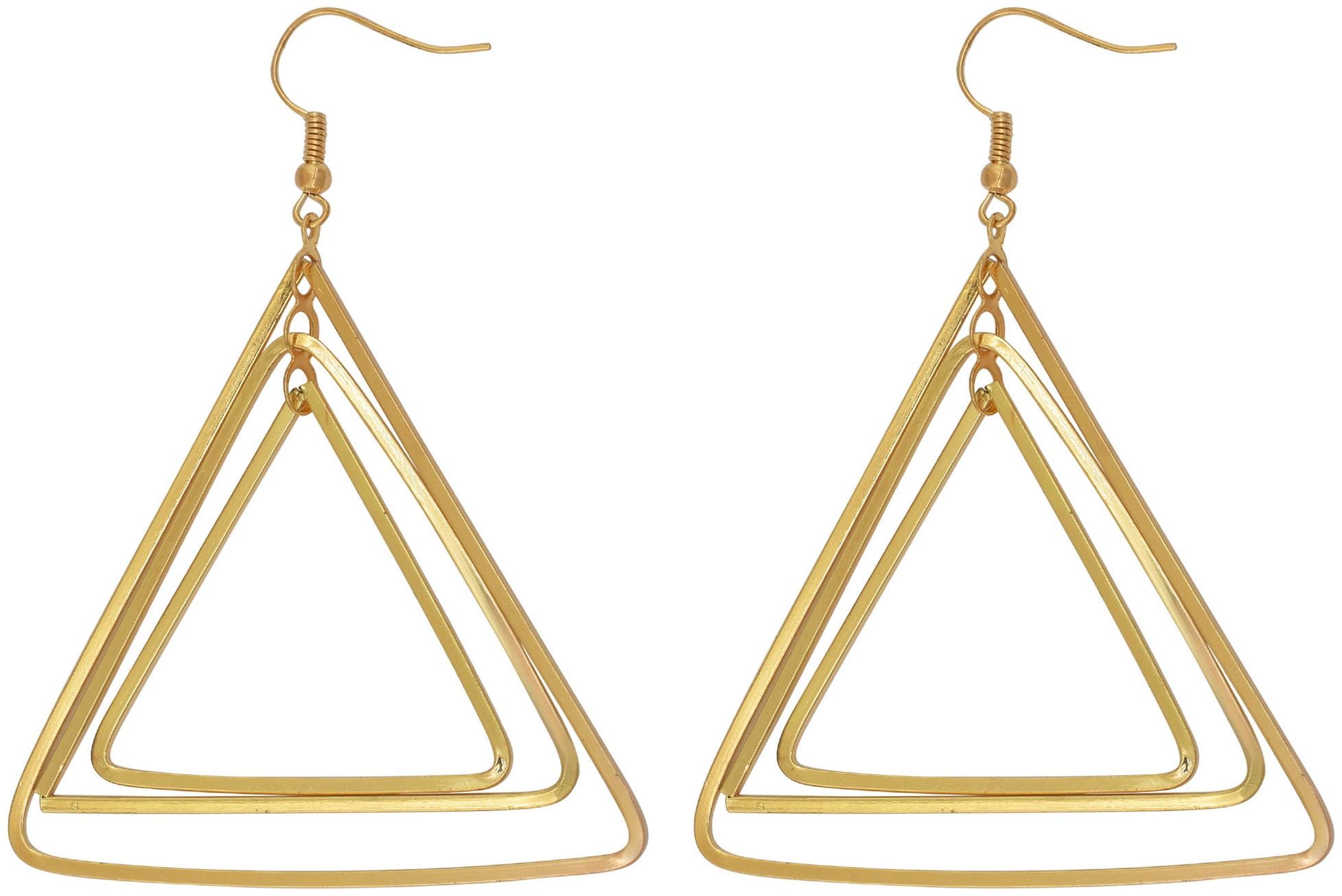 

Memoir Women Brass Dangle Earring Gold