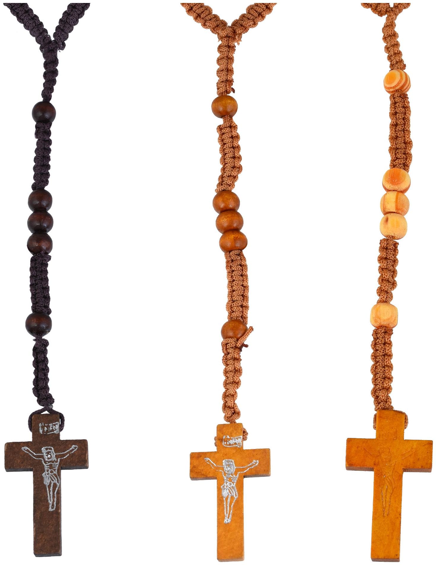 

Memoir Wooden Combo of 3 Rosary Christian Prayer Beads Mala(CMKL7714)