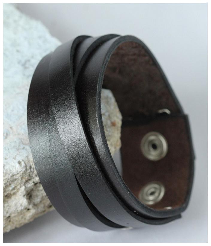 

Men s Crossed Long Leather Bracelet