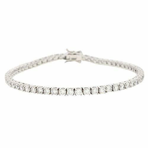 

Men s Rhodium Plated Simulated Diamond 3mm 1 Row Tennis Bracelet 8 Hip Hop Iced