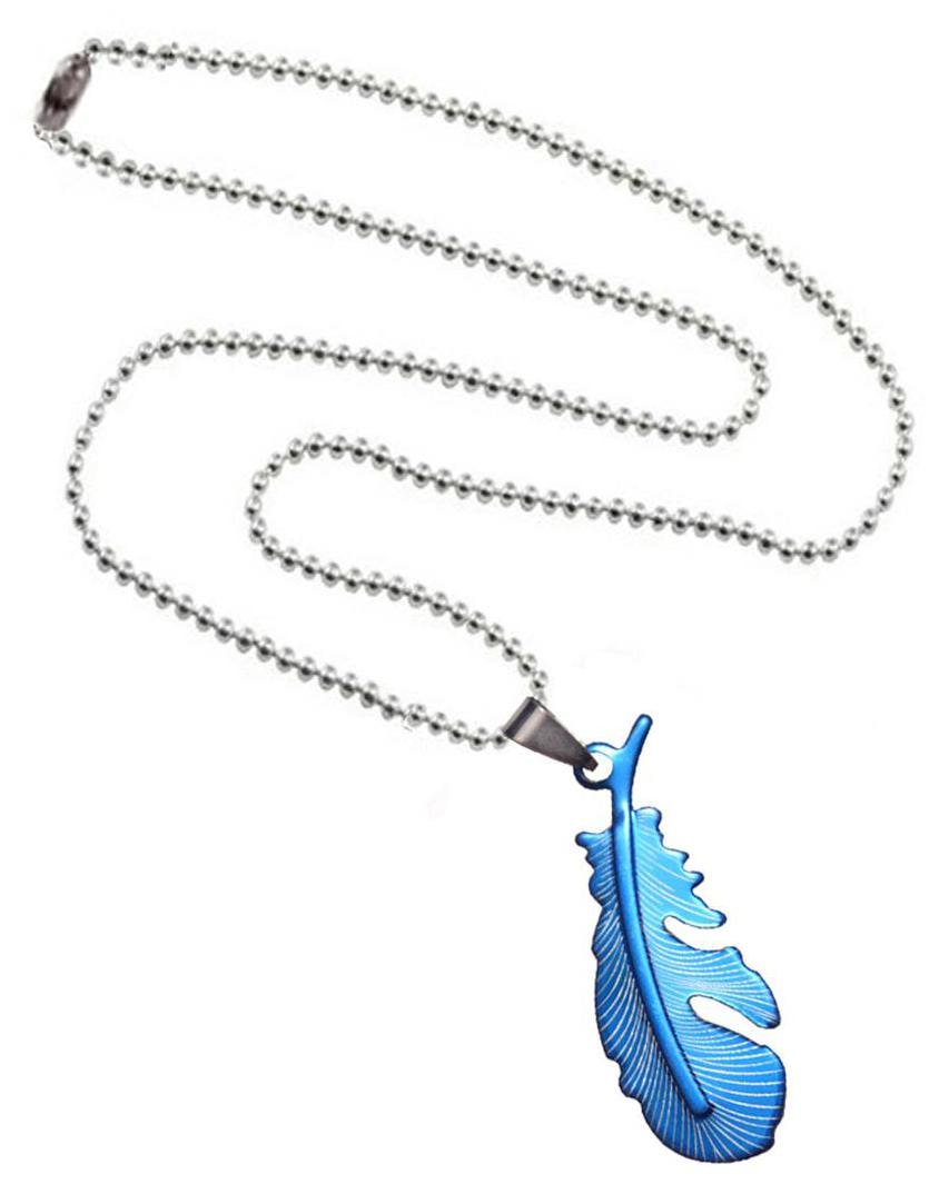 Men Style Angel Wing Patina Wing Blue Stainless Steel Wing Pendent For Men And Women