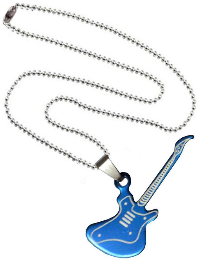 Men Style Hot Selling Guitar Blue Alloy Geometric Pendent For Women