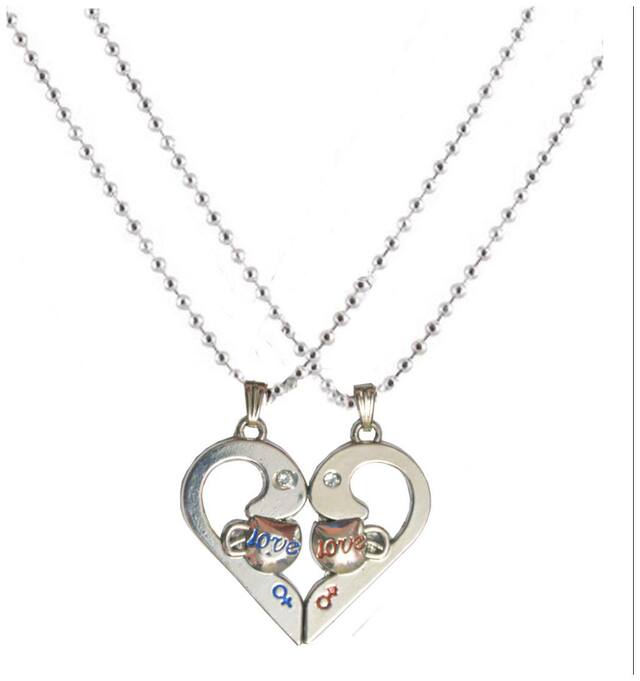 Men Style New Heart Stylish Crystal Couple Love Mangnatic Multicolor Pendent