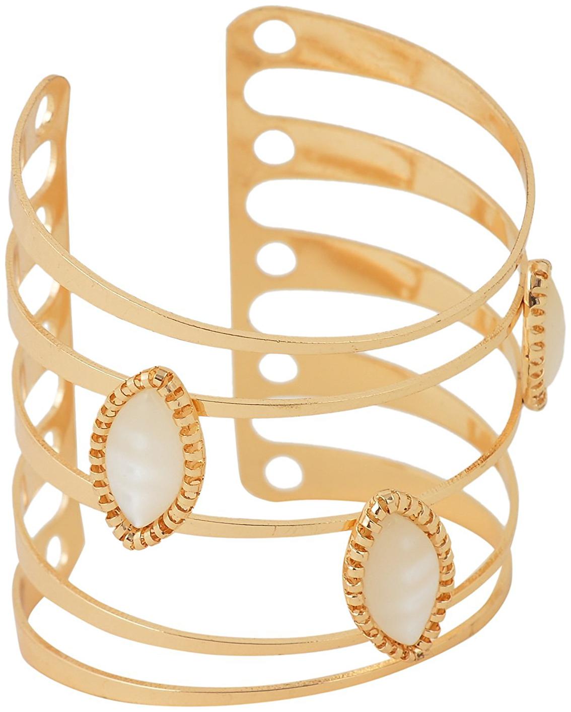 

Bracelet Gold Metal Cuff for Women (B85) by The Fashion for Sure