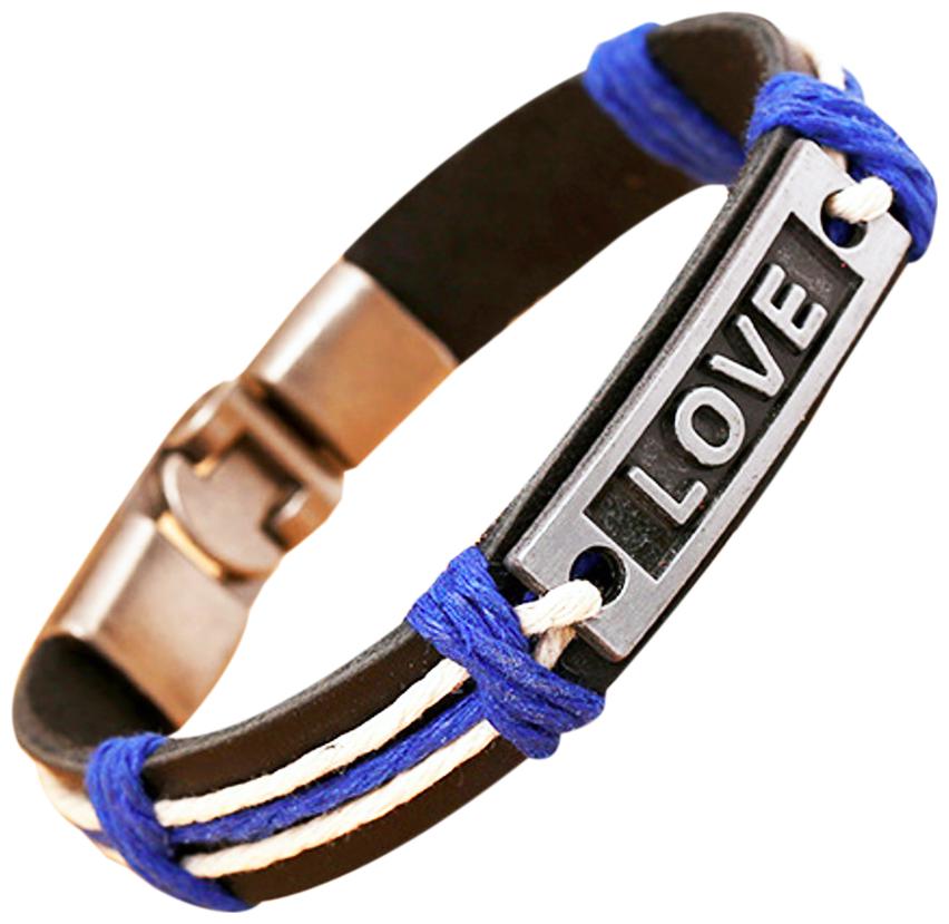 

Mens Bracelet Love Symbol of 2 Color of Leather braceletBy The Fashion for Sure