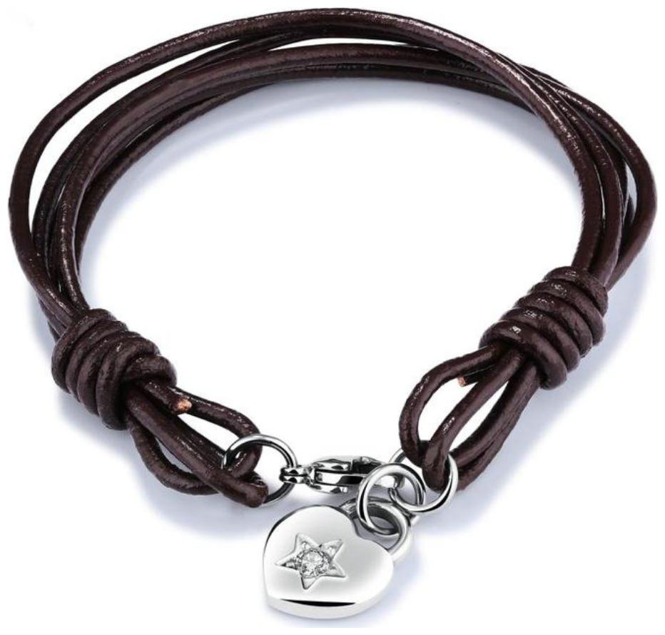

Mens Bracelet Multi Layer Brown Color of Leather Bracelet with Loving Symbol with Star Diamond H20By The Fashion for Sure