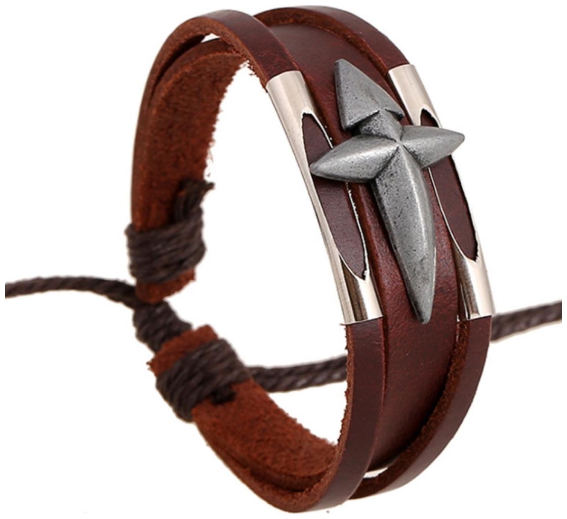 

Mens Bracelet Europe and The United States Leather Bracelet Cross Wind Leather Bracelet (J120) by The Fashion for Sure