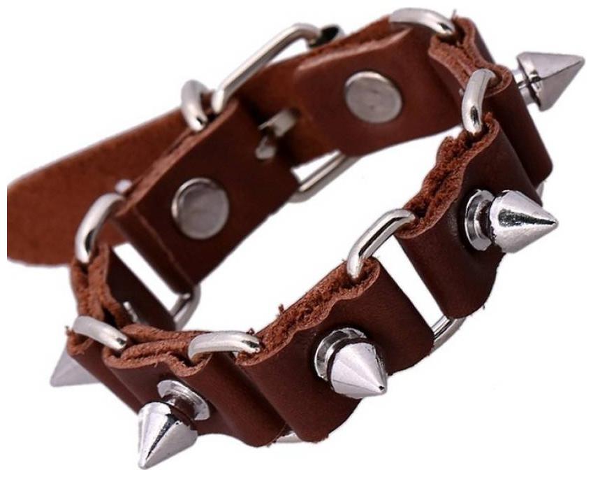 

Mens Bracelet Silver Metal Shool with Roxy Design for Young Boys Girls (CLEATHER11) by The Fashion for Sure
