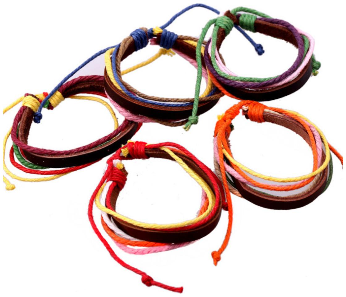 

Mens Bracelet 5 Leather Bracelet Combo Mixed Color of Woven Leather Bracelet Combo for an Epic Style (J090) by The Fashion for Sure
