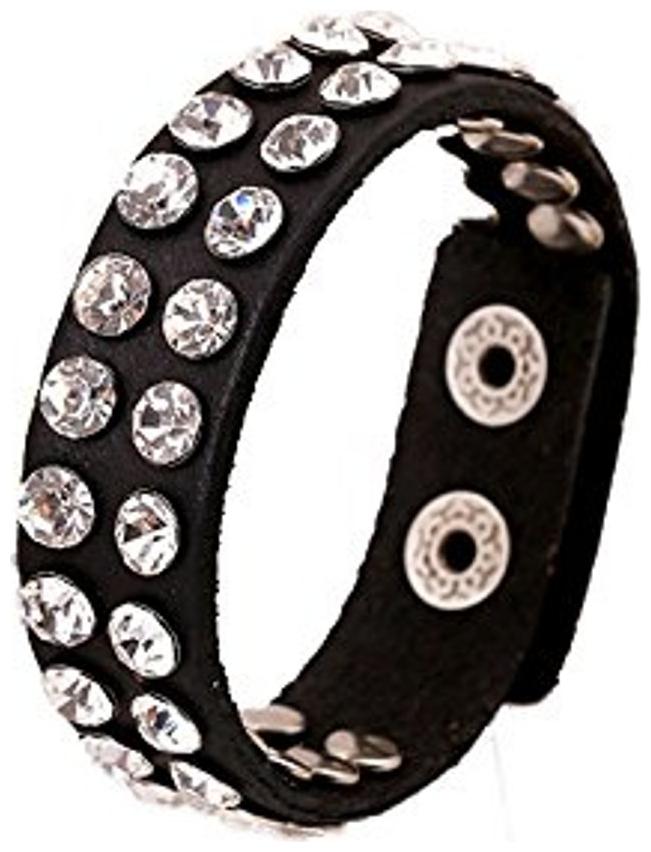 

Mens Bracelet Diamond on The Luxury of Leather with The Quality Bracelet (J149) by The Fashion for Sure