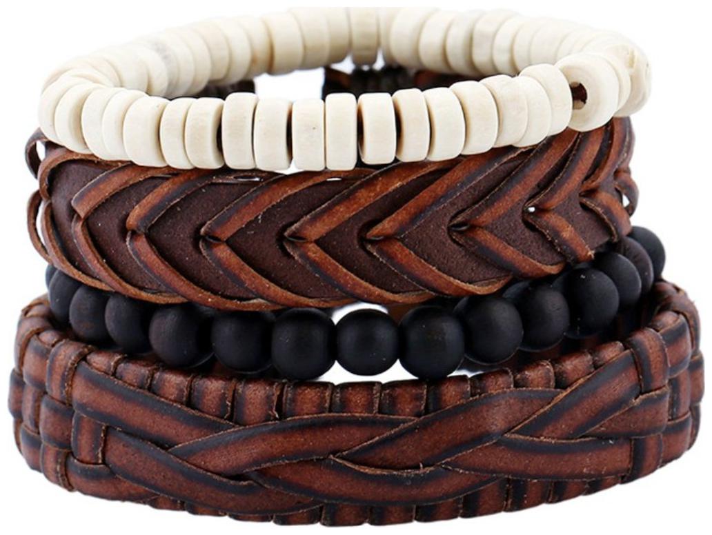 

Mens Bracelet European and American Simple Vintage Suit Bracelet Men s Multi-Layer Bracelet (J122) by The Fashion for Sure