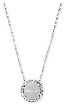 michael kors pave circle necklace