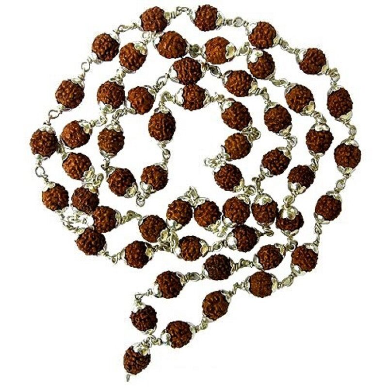 

Minprice Rudraksha Mala In 6mm Beads With Silver Plated Cap