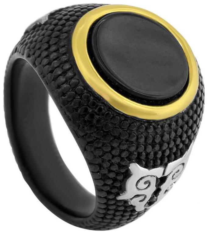 

MissMister Brass black finish International designer fashion Versace inspired Fashion finger ring Men Partywear