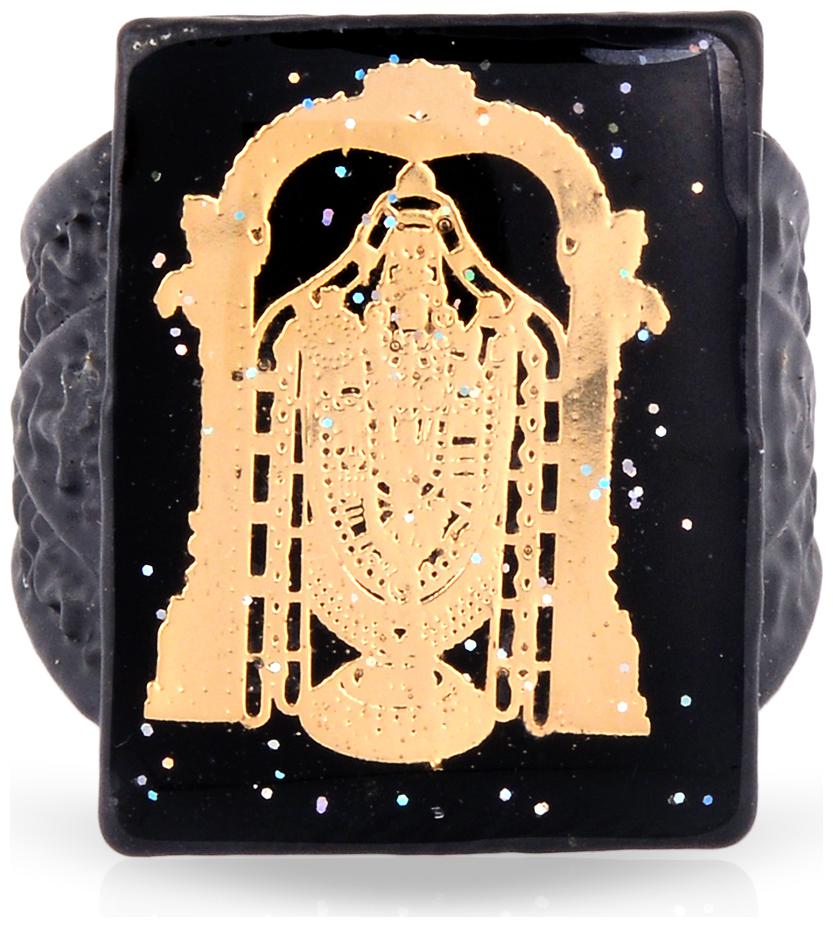 

MissMister Brass Black Coated Tirupati fingerring Hindu Jewellery (MM7703ORKL)
