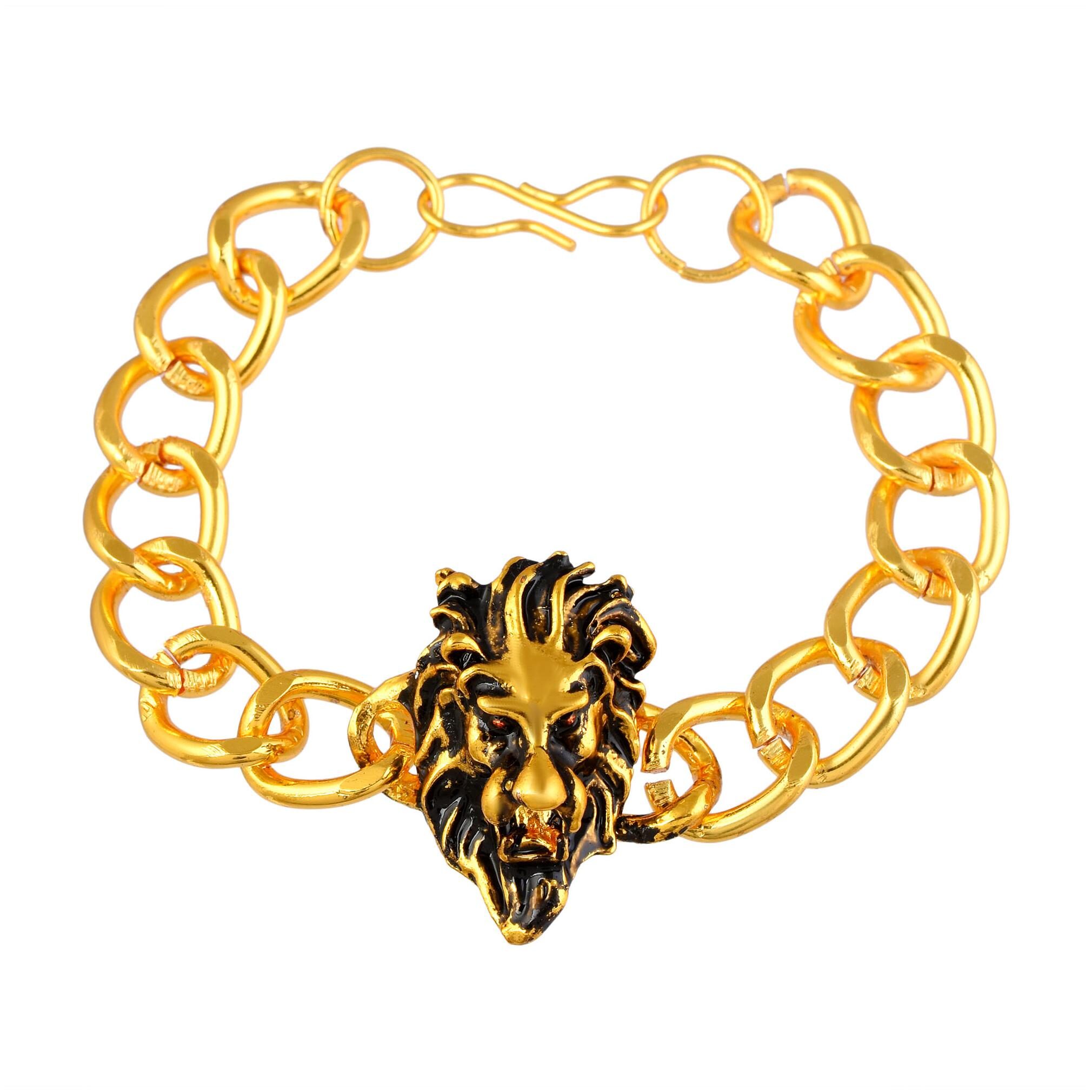 

Missmister Brass Gold Plating Lion Fashion Bracelet Men Stylish
