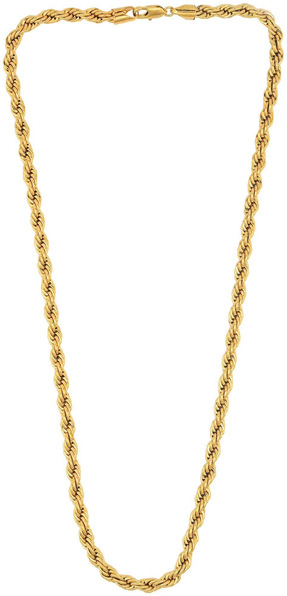 

MissMister Brass Thick Rope Chain 24 inch Partywear neacklace chain jewelry