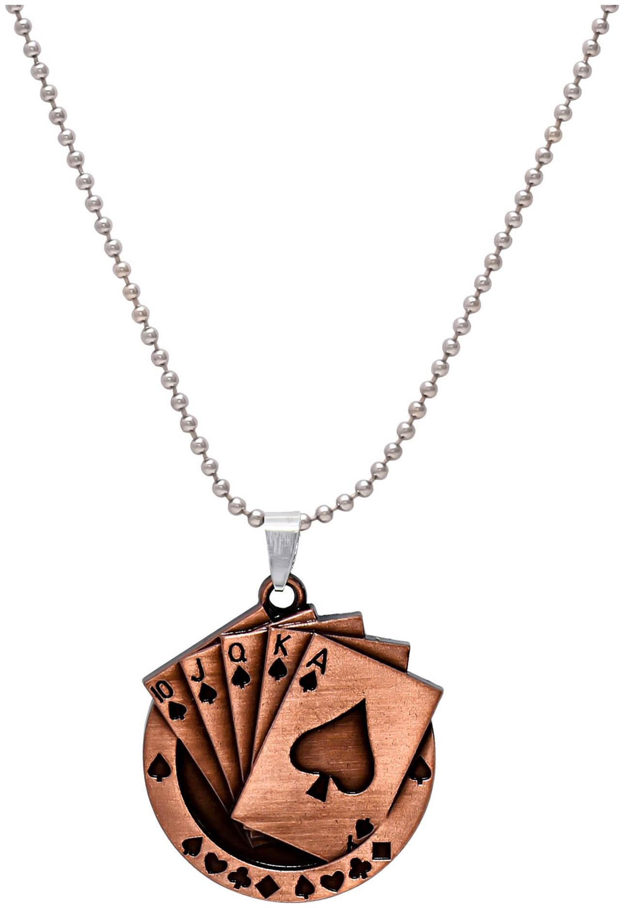 

Missmister Copper Playing Cards Design Casino Royale Fashion Pendant