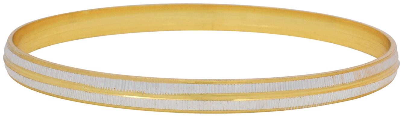 

MissMister Dual tone Silver plated with Gold Band Brass Kada