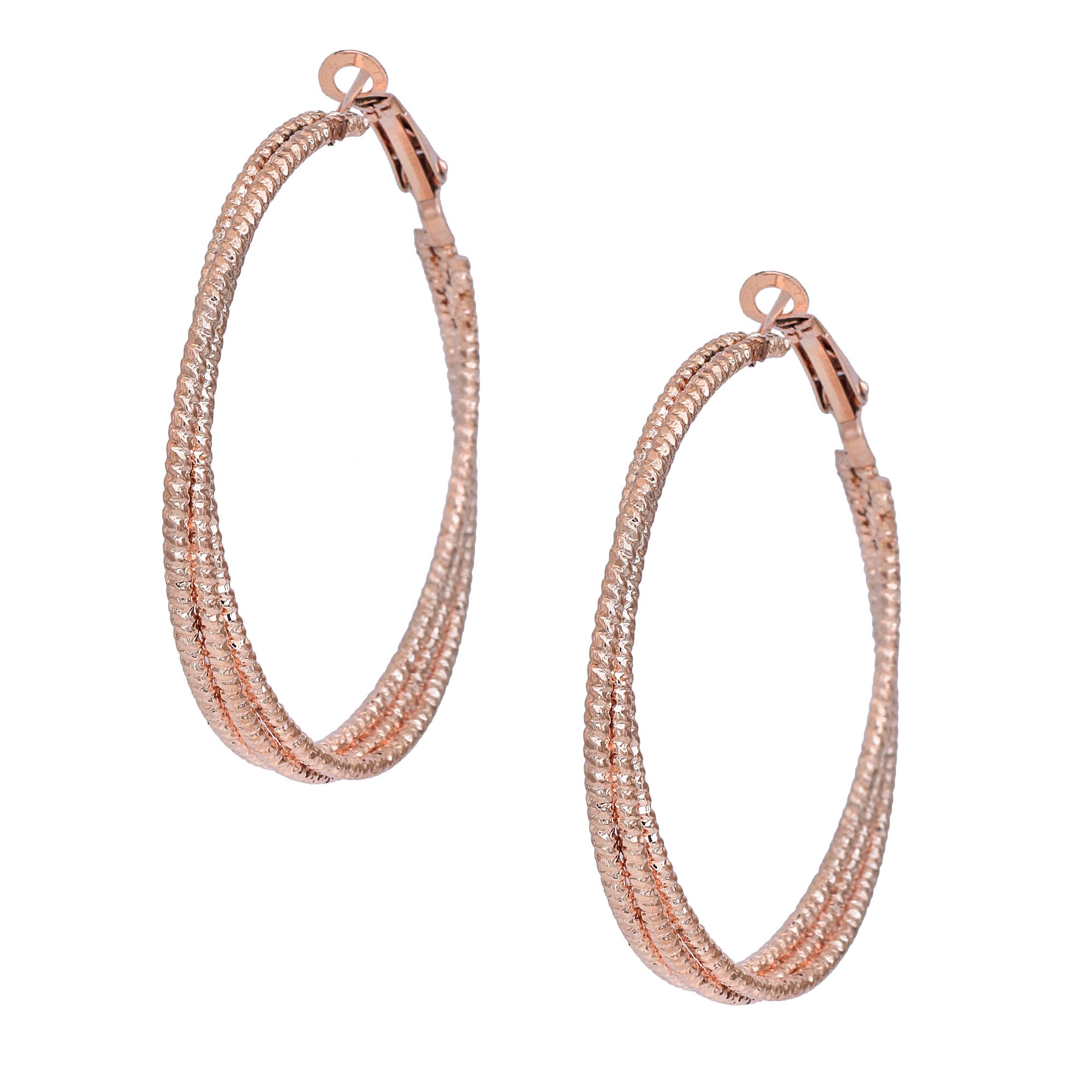 

MissMister Floral Rose Gold DangleEarring For Women