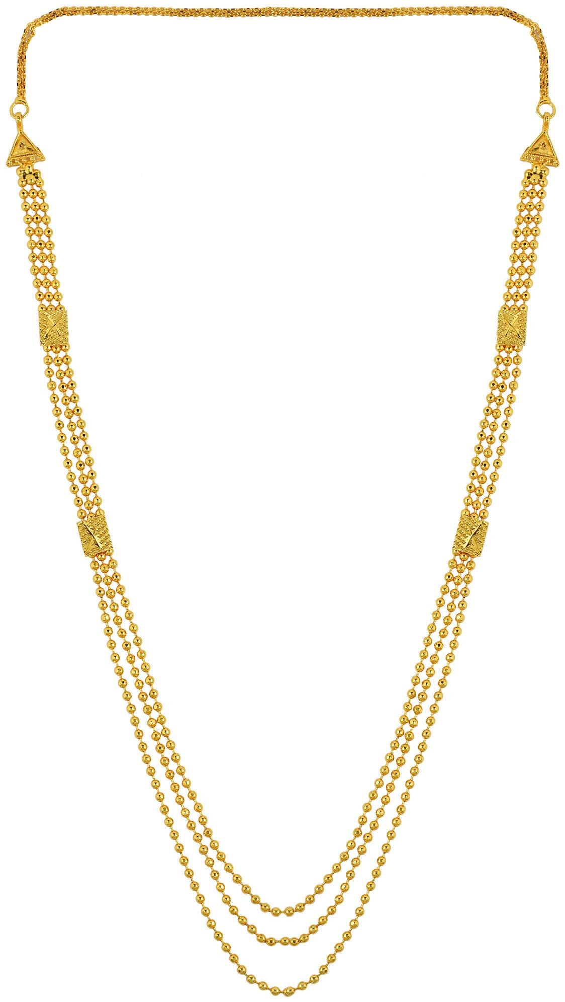 

MissMister Gold Plated 3 line Necklace Women