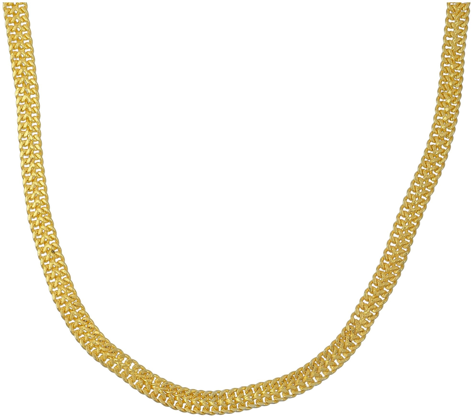 

MissMister Gold Plated Flat patta interlin Fashion Chain Men Women (30 inch)