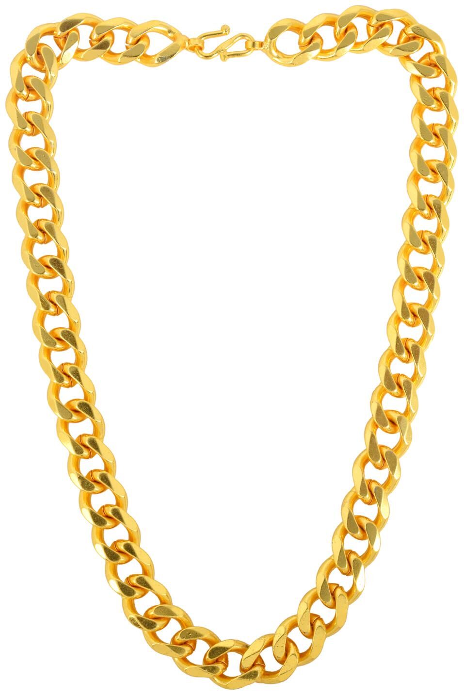 

MissMister Gold Finish Super Figaro 14mm 20 inch 123g Chain Necklace Jewellery