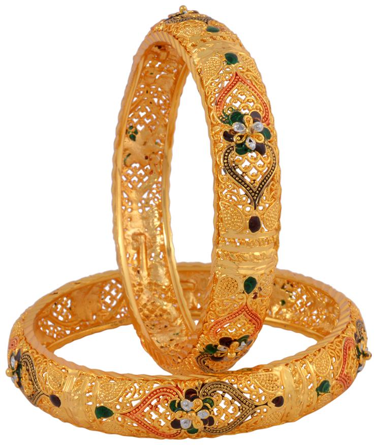 

MissMister Gold Plated Meenakari Handmade Traditional Bangles Set for Women