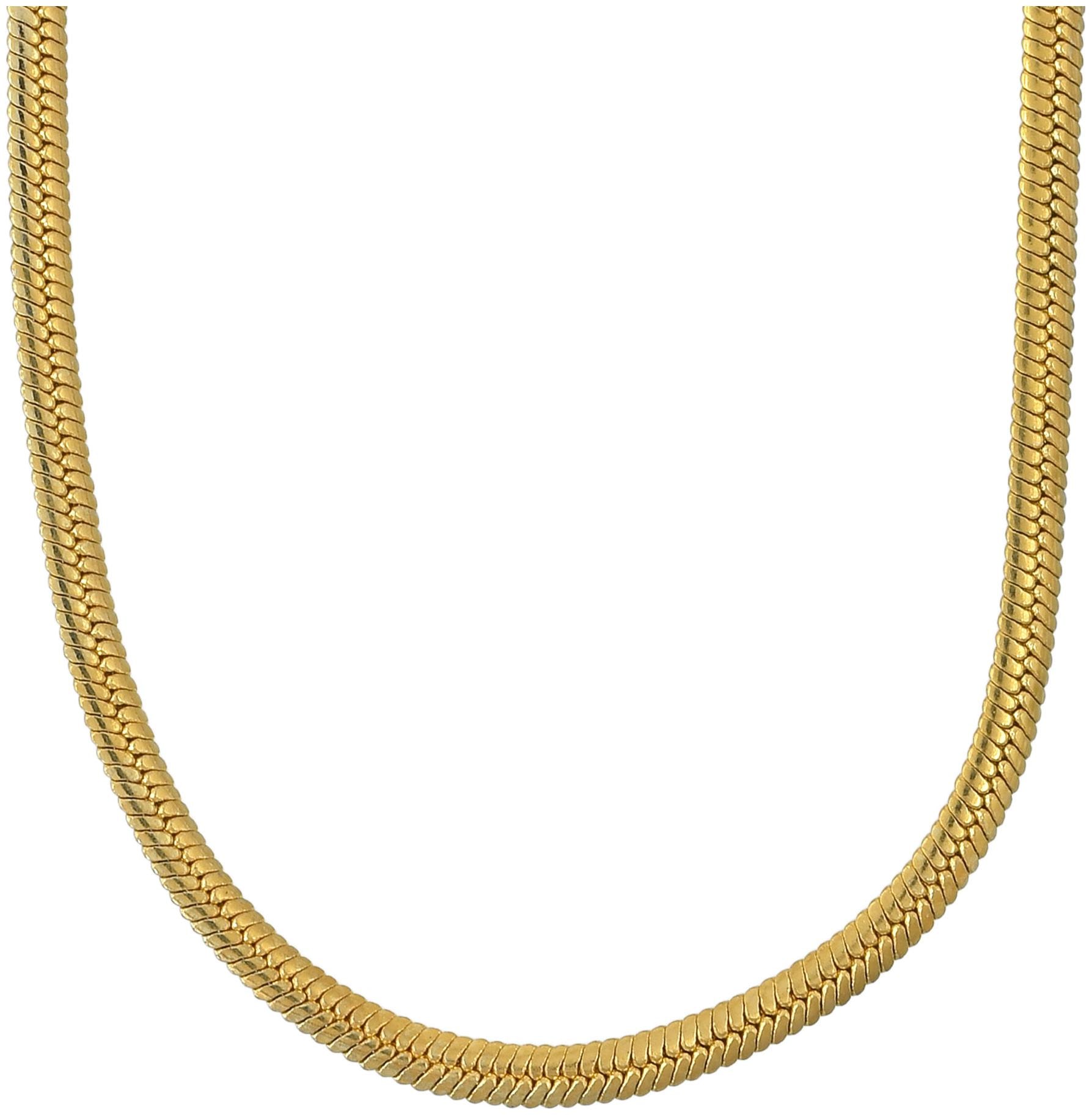 

MissMister Gold Plated Thin Flat Body Snake Design Chain Women Men