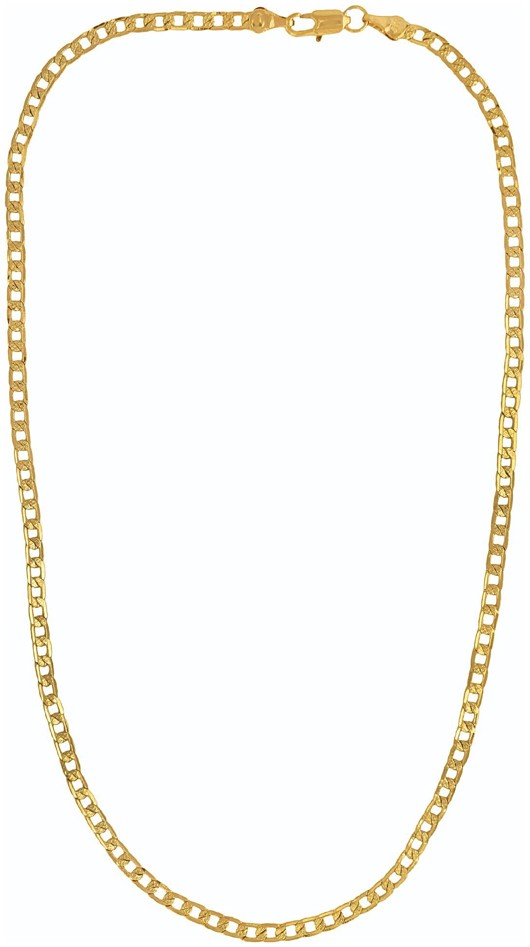 

MissMister Gold Finish Brass Fiagro Link Design Fashion Necklace Chain