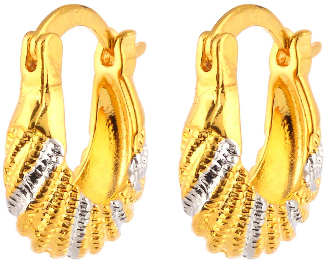 

Missmister Gold Finish Hoop Latest Traditional Earrings For Women