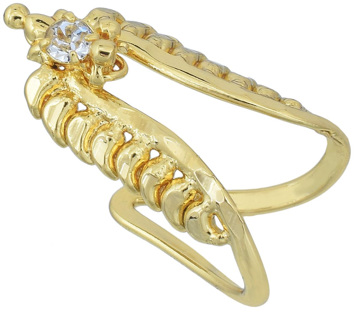 

MissMister Gold plated CZ studded stylish Nail ring new design finger ring Women Stylish Fashion