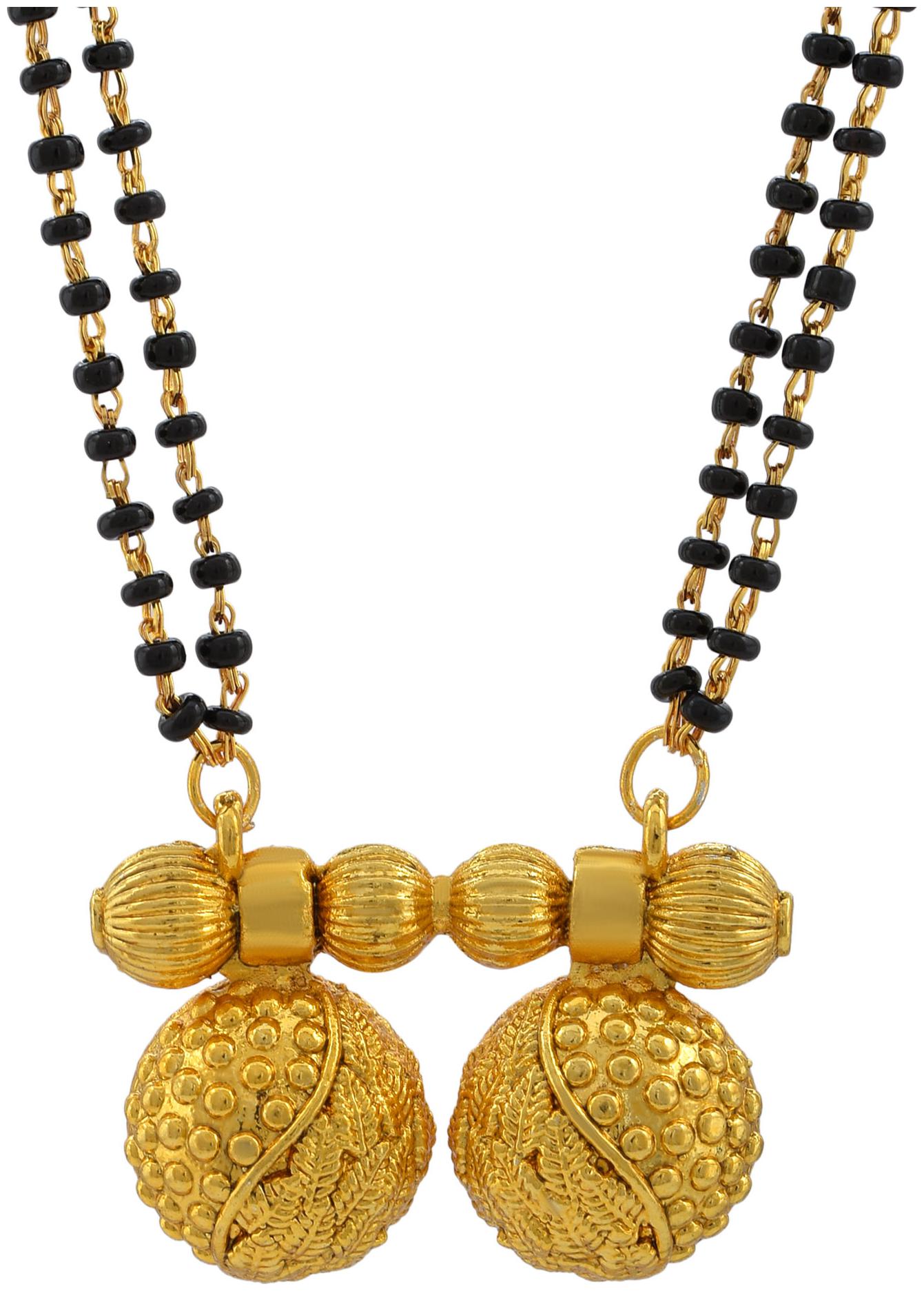 

MissMister Gold Plated handcarved Wati mangalsutra Tanmaniya Women Traditional